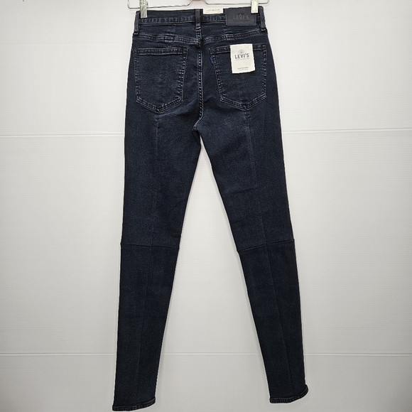 Levis Jeans Made & Crafted Size 27 High Waist Skinny Zippered Leg Dark Wash NWT - Picture 16 of 16
